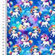 [S2413R-3683] [S2413R] Poplin Digital Printed Unicorn Rainbow (Design C)