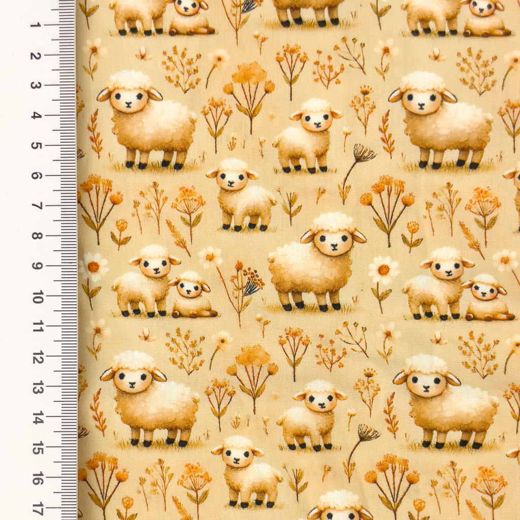 [S2417R] Poplin Digital Printed Farm Friends