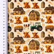 [S2417R-3684] [S2417R] Poplin Digital Printed Farm Friends (Design D)