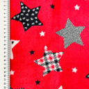 [S2460R] Wellness Fleece Printed Stars Pied De Poule