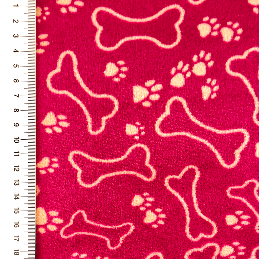 [S2463R] Wellness Fleece Printed Dog Bones