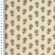 [S2418R-1082] [S2418R] Baby Rib Cord Printed Stretch Little flower (Light Sand)