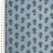 [S2418R-1107] [S2418R] Baby Rib Cord Printed Stretch Little flower (Old Blue)