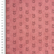 [S2419R-1115] [S2419R] Baby Rib Cord Printed Stretch Little Bunny (Vecchio Rosa)
