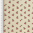 [S2420R-1082] [S2420R] Baby Rib Cord Printed Stretch Little Cherry's (Light Sand)
