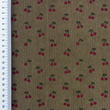 [S2420R-1127] [S2420R] Baby Rib Cord Printed Stretch Little Cherry's (Taupe)