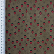 [S2422R-1127] [S2422R] Baby Rib Cord Printed Stretch Little Strawberries (Taupe)