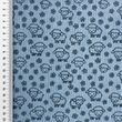 [S2426R-1107] [S2426R] Baby Rib Cord Printed Stretch Little Sheep's (Old Blue)