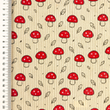 [S2429R-1082] [S2429R] Baby Rib Cord Printed Stretch Little Mushrooms (Light Sand)