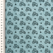 [S2430R-1107] [S2430R] Baby Rib Cord Printed Stretch Tractor's (Old Blue)
