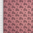 [S2430R-1115] [S2430R] Baby Rib Cord Printed Stretch Tractor's (Old Pink)