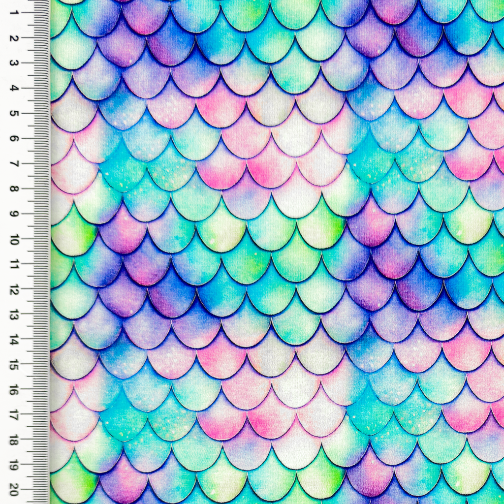 [S2385R] Jersey Digital Printed Rainbow Mermaid