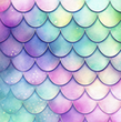 [S2385R-3681] [S2385R] Jersey Digital Printed Rainbow Mermaid (Design A)