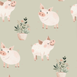 [S2386R-3684] [S2386R] Jersey Digital Printed Farm Friends (Design D)