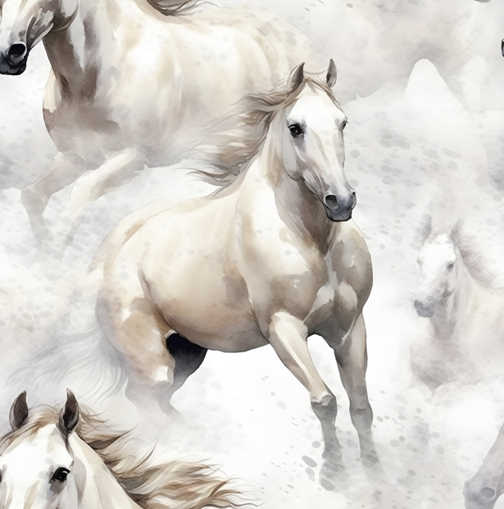 [S2389R] Jersey Digital Printed Majestic Horses