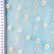 [S2454R-1062] [S2454R] Tulle With Embroidery Daisy's (Light Blue)