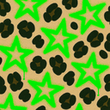 [S2476R-1099] [S2476R] Jersey Printed Leopard With Neon Stars (Verde Neón)