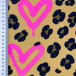 [S2477R-1049] [S2477R] Jersey Printed Leopard With Neon Hearts (Fucsia)
