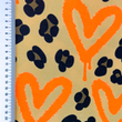 [S2477R-1101] [S2477R] Jersey Printed Leopard With Neon Hearts (Arancione Neon)