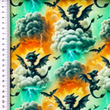 [S2509R-3681] [S2509R] Jogging Digital Printed Dragons (Design A)