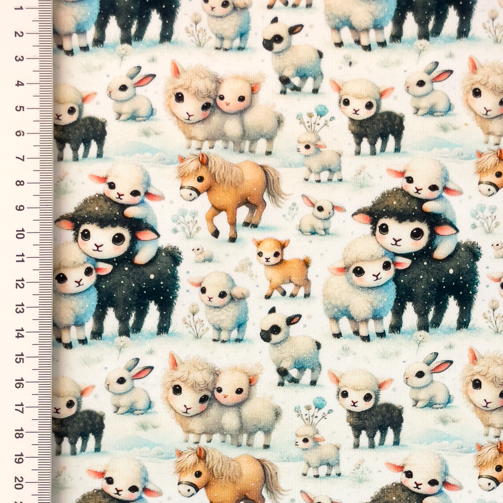 [S2498R] French Terry Digital Printed Snow time