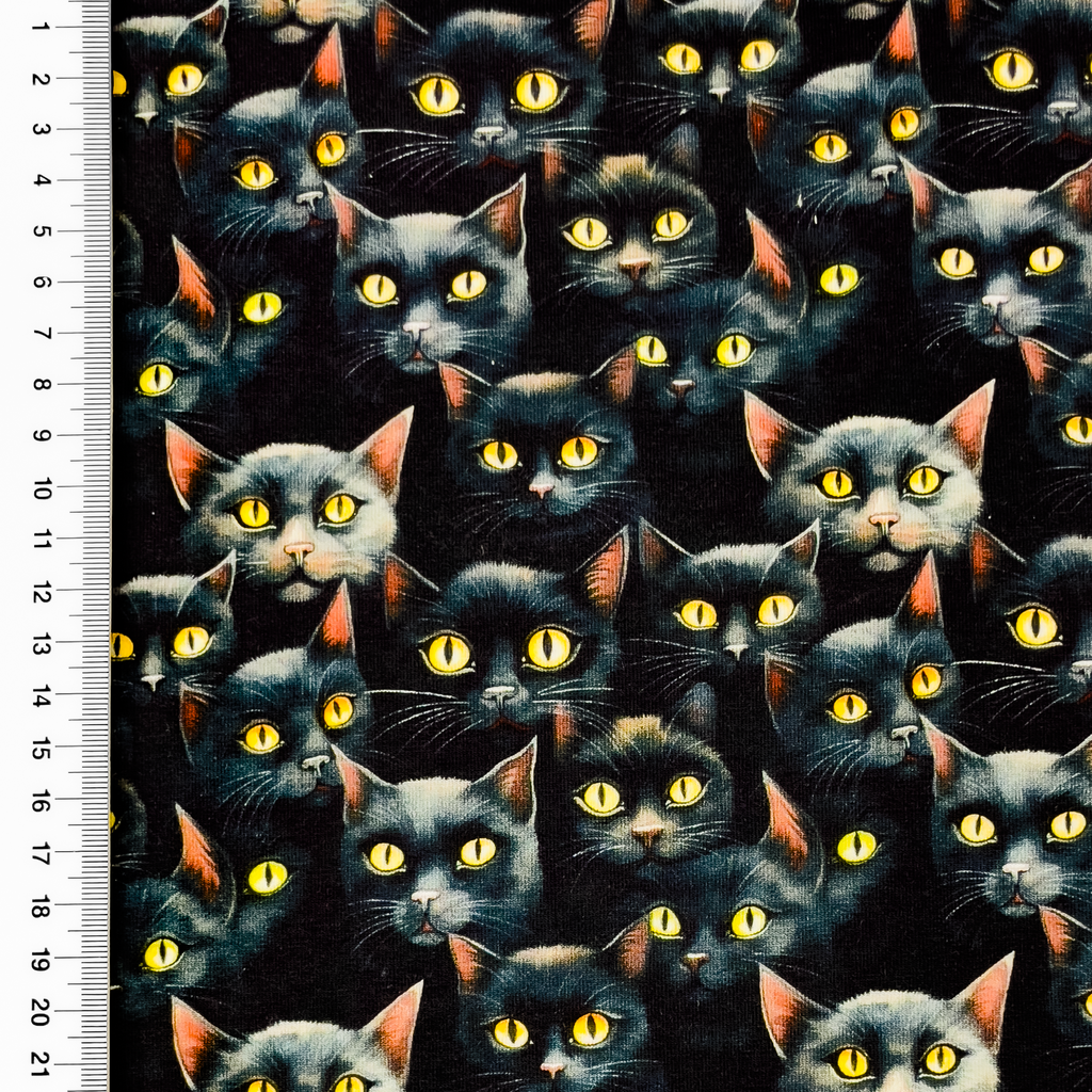 [S2500R] French Terry Digital Printed Eyes On You