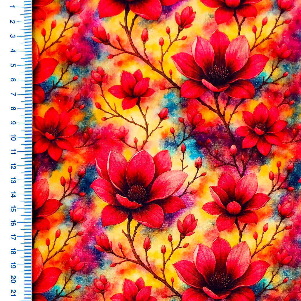 [S2505R] French Terry Digital Printed Flower Galaxy