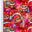 [S2507R-3681] [S2507R] French Terry Digital Printed Big Eyes (Design A)
