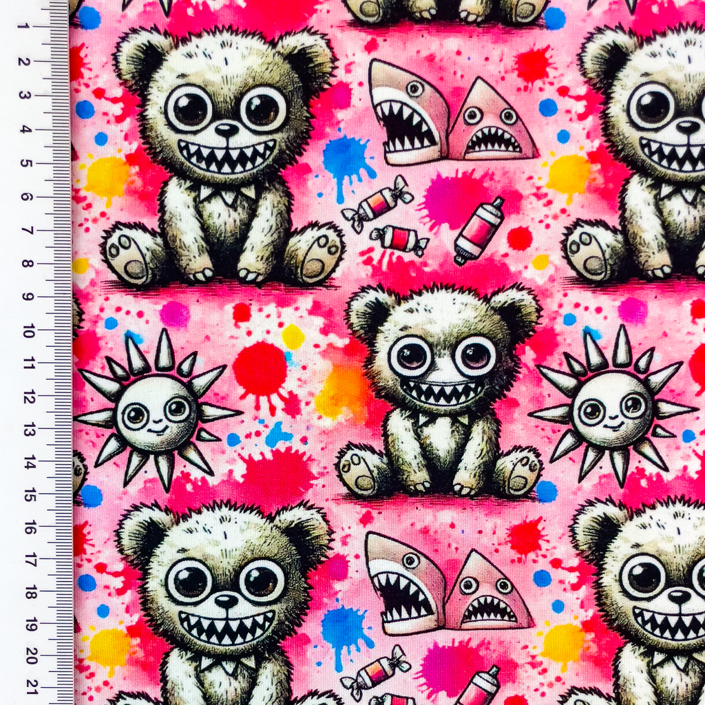 [S2507R] French Terry Digital Printed Big Eyes