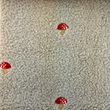 [S2524R-1057] [S2524R] Teddy With Embroidery Little Mushroom (Pebble)