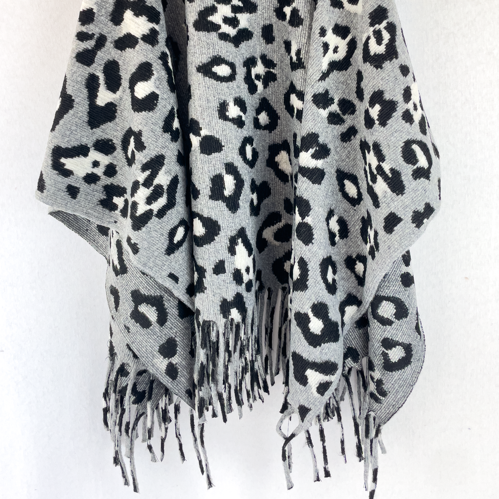 [S2550L] Boiled Wool Panther Poncho's