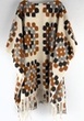 [S2548R-3682] [S2548R] Prato Boiled Wool Poncho Specials (Design B)