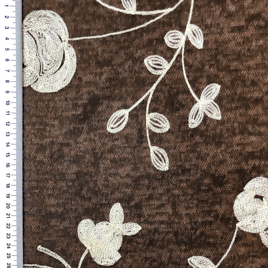 [S2583R] Knitted Flowers Bordado