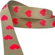 [743R-1130] [743R] Webbing With Hearts 40 mm (Sable)