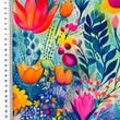 [S2695L-3685] [S2695L] Viscose Lycra Heavy Digital Printed Tullips (Design E)