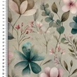 [S2697L-3683] [S2697L] Viscose Lycra Heavy Digital Printed Classic Flowers (Design C)