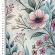 [S2697L-3684] [S2697L] Viscose Lycra Heavy Digital Printed Classic Flowers (Design D)
