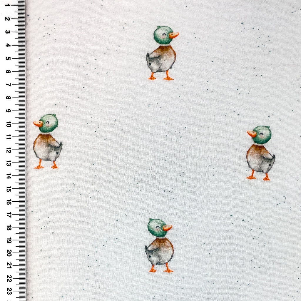 [S2673R] Double Gauze Crinkled Digital Printed Sweeties