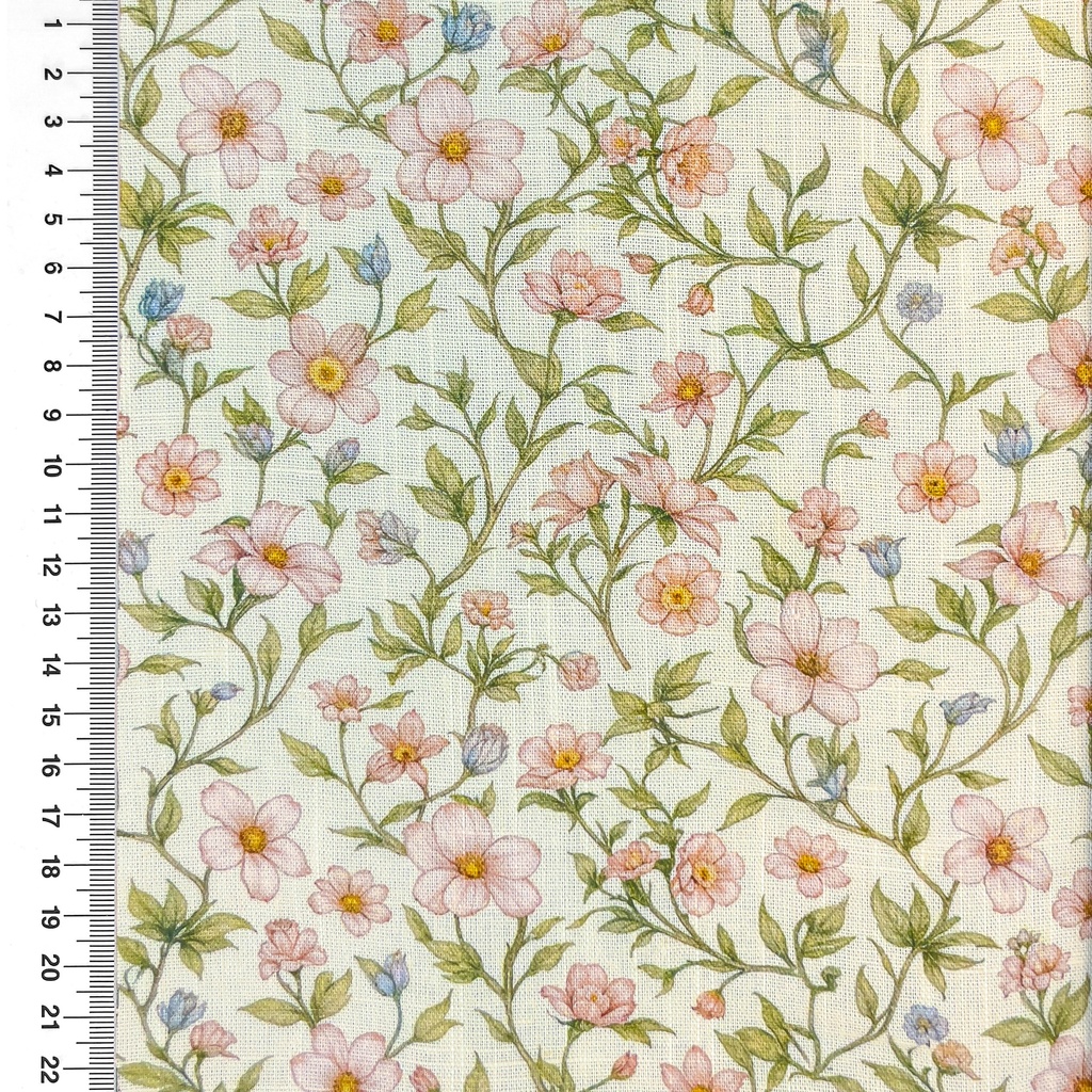 [S2688R] Viscose Linen Digital Printed Sweet And Small