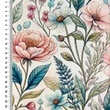 [S2691R-3684] [S2691R] Viscose Linen Digital Printed Floral (Design D)