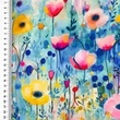 [S2695R-3684] [S2695R] Viscose Lycra Heavy Digital Printed Tullips (Design D)