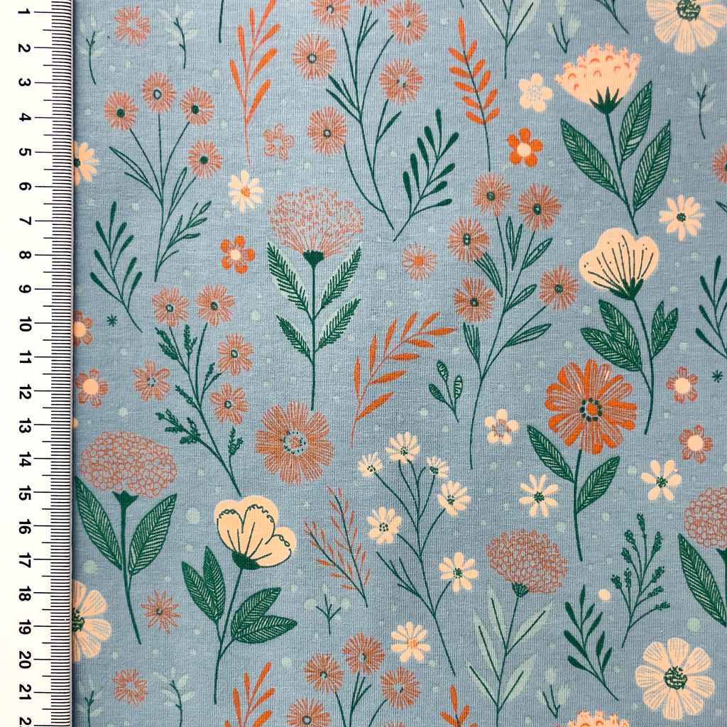 [S2703L] Jersey Printed Big Flowers
