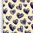 [S2719L-3683] [S2719L] Rayon Poplin Printed Love (Design C)