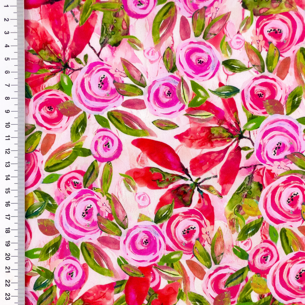 [S2716R] Rayon Poplin Printed Rosie