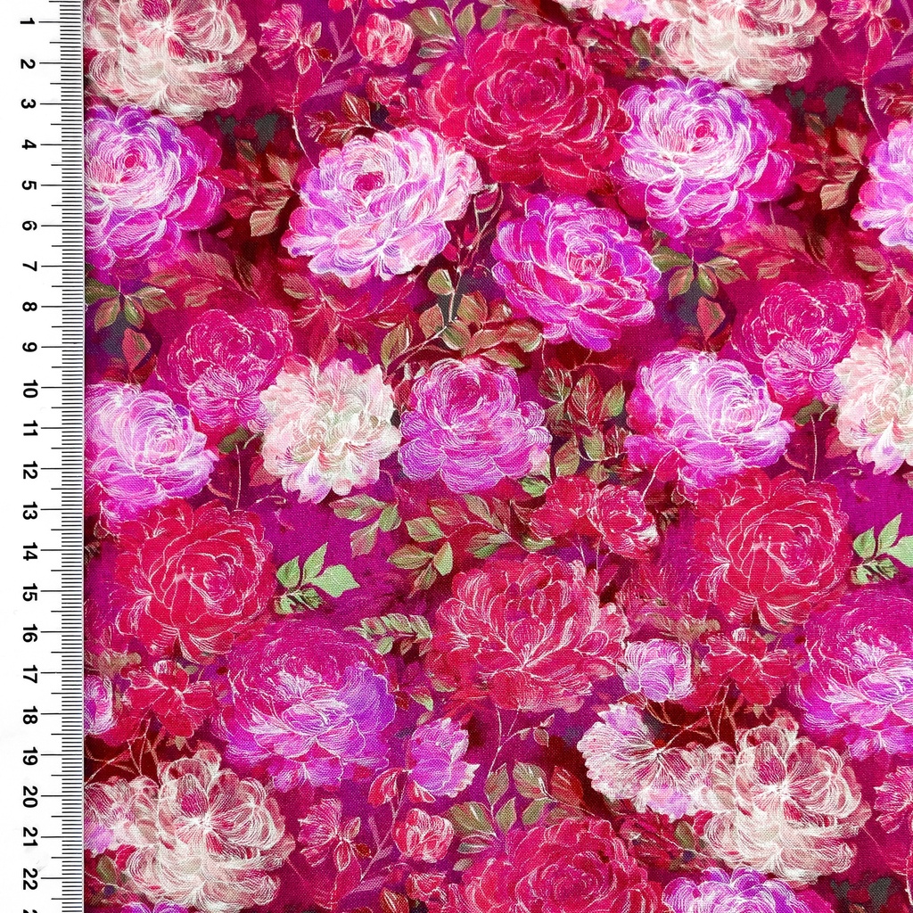 [S2724R] Rayon Poplin Printed Flower Sea