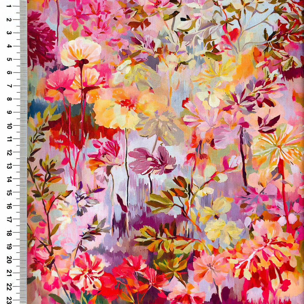 [S2730R] Rayon Poplin Printed Blossoms