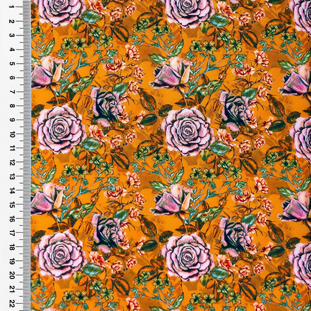 [S2732R] Rayon Poplin Printed Roses