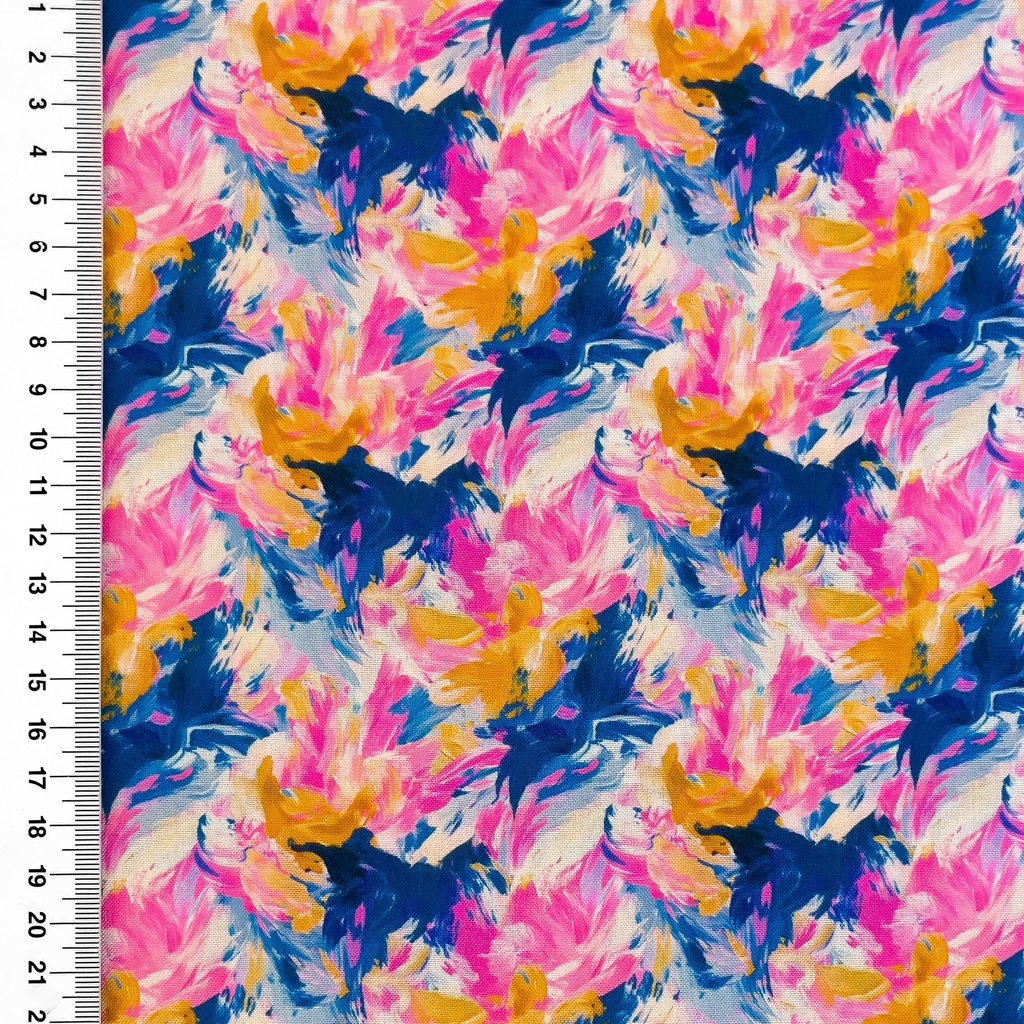 [S2738R] Rayon Poplin Printed Faded Spots