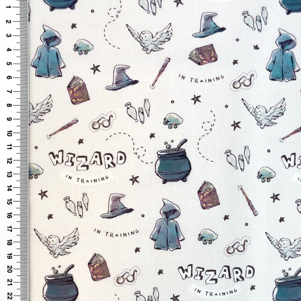 [S2751L] Licence Poplin Digital Printed Harry's Little Wizards ™©