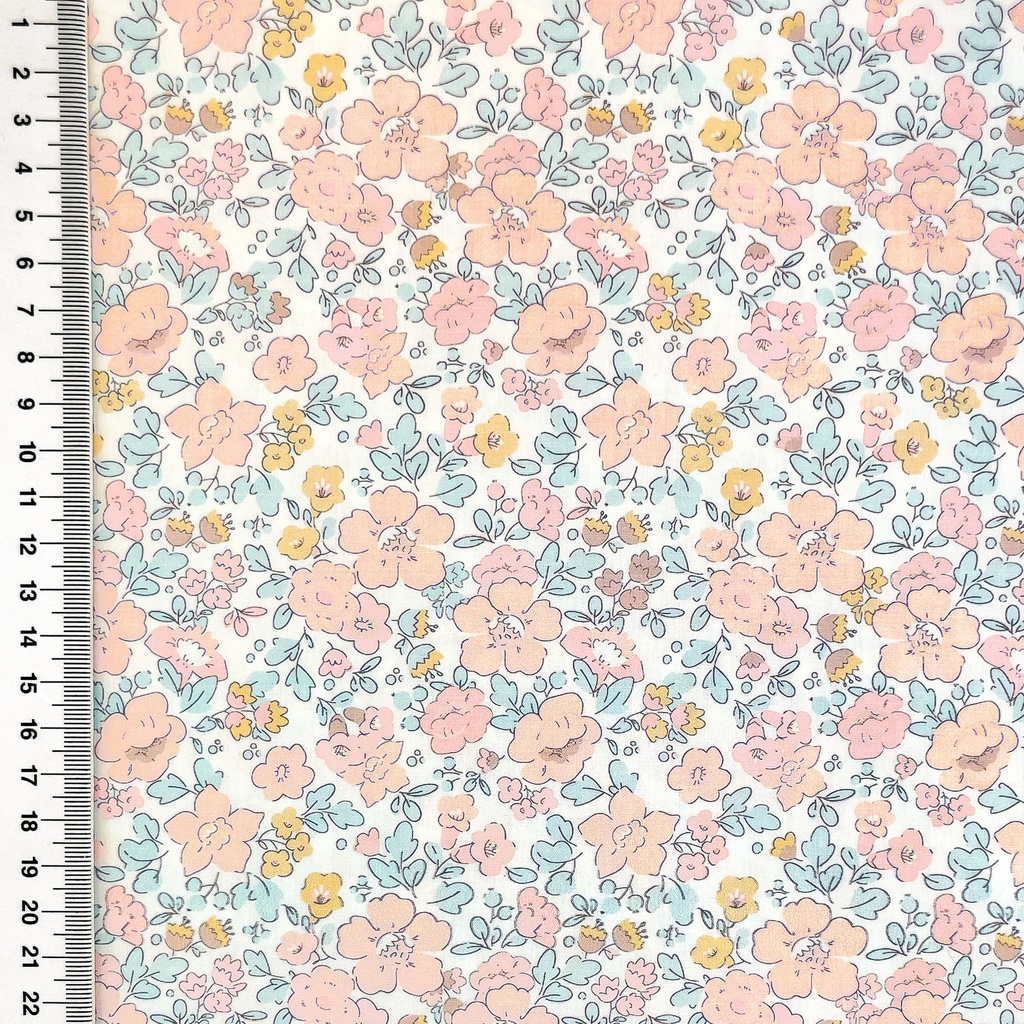 [S2753R] Poplin Digital Printed Soft Flowers